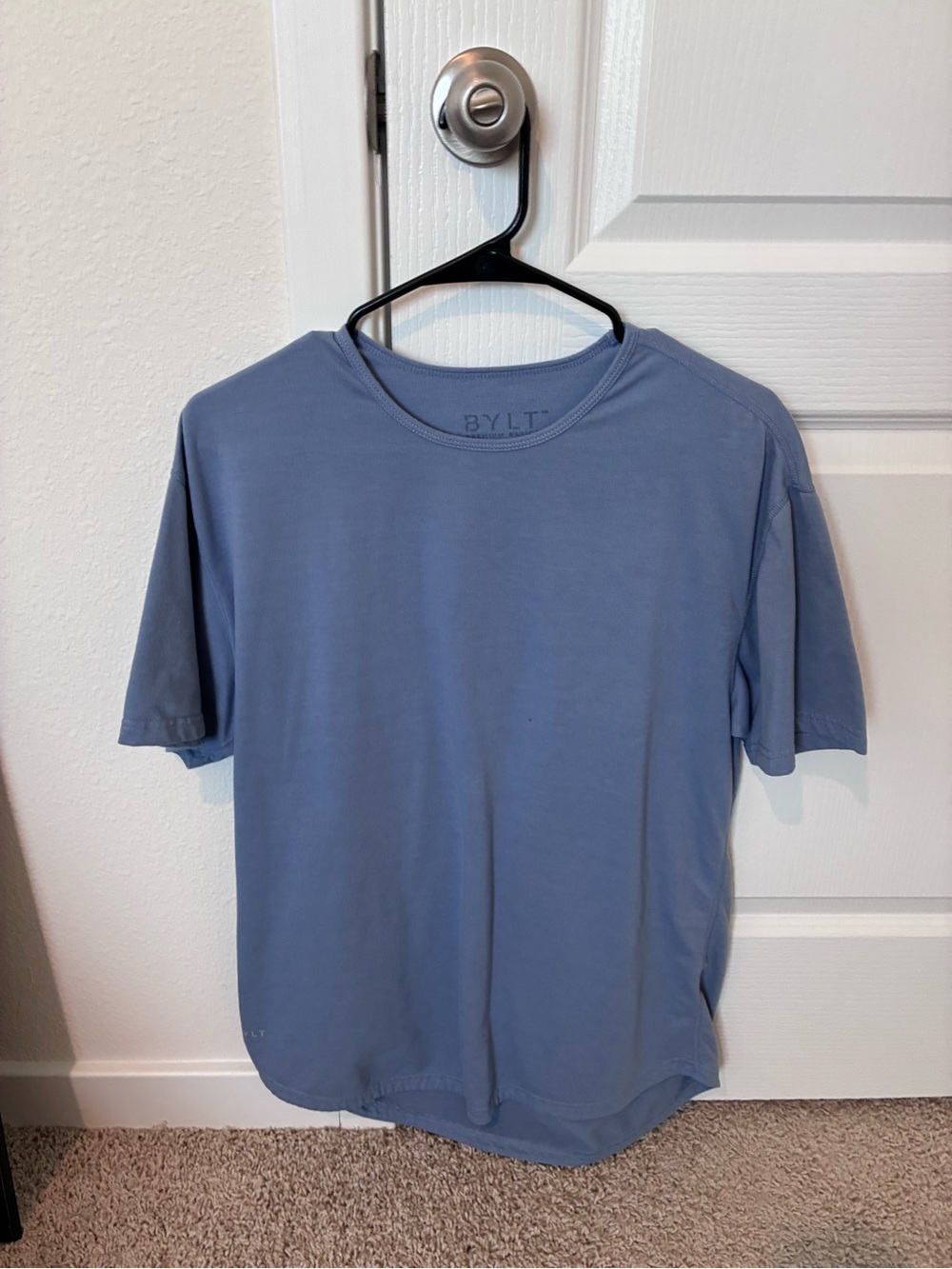 Men’s Blue Crewneck Short Sleeve Shirt